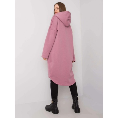 Dlhá mikina na zips RV-BL-4742.20P ružová