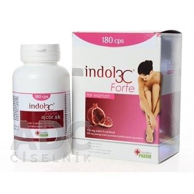 MEDIKAPHARM s.r.o. INDOL3C FORTE for woman cps trojmesačná kúra 1x180 ks