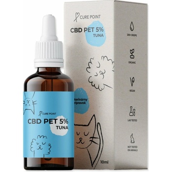 Cure Point CBD PET 5% olej pre psov a mačky s príchuťou tuniaka 10 ml