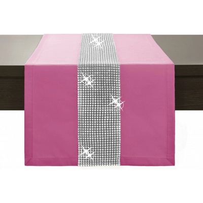 Mondo Běhoun Glamour se zirkony světle růžový Růžová 40x110 cm