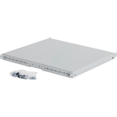TRITON Police s perforací 19", 1U/550mm, nosnost 80kg, šedá, RAC-UP-550-A4