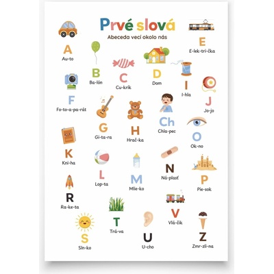 Plagát Prvé slová - Abeceda vecí okolo nás