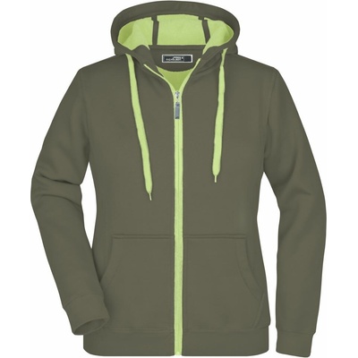Daiber JN 354 olive/lime green mikina dámská