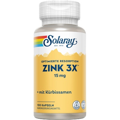 SOLARAY Цинк 3Х - 100 капсули