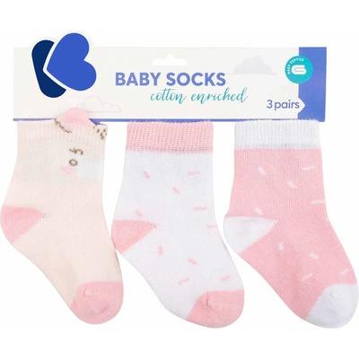 KikkaBoo Бебешки чорапи с 3D уши KikkaBoo - Hippo Dreams, 6-12 месеца, 3 чифта (31110010149)