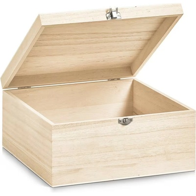 Zeller Present Drevený úložný box s vekom 26 x 26 x 12,5 cm