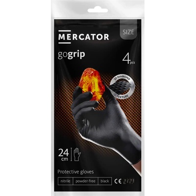 Mercator GoGrip nitrilové ČIERNE 4 ks