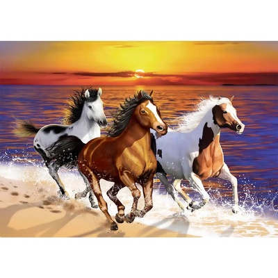 Wooden City - Puzzle Wild Horses on the Beach wooden - 4 000 piese