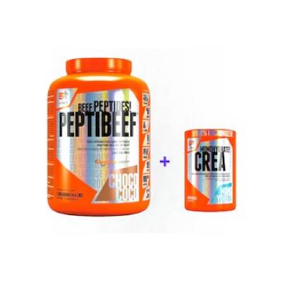 Extrifit PeptiBeef 2000g+ Extrifit Crea Monohydrate 400g Příchuť: Double Choco/Dvojitá čokoláda