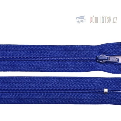 Zips špirálový 3mm nedeliteľný 30cm kráľovská modrá