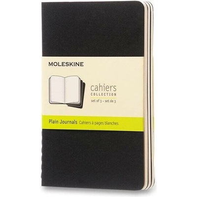 Moleskine Sešity Cahier A6 čisté 3 ks černé