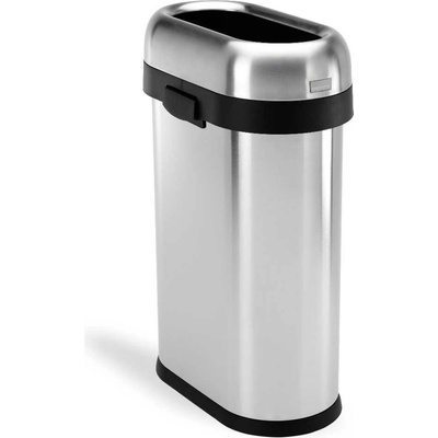 Nikaro Odpadkový slim kôš pre obchodné priestory Simplehuman 50 l, lesklá nerez