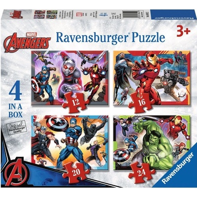 Ravensburger Avengers: Nejmocnější hrdinové země 4v1 12,16,20,24 dílků