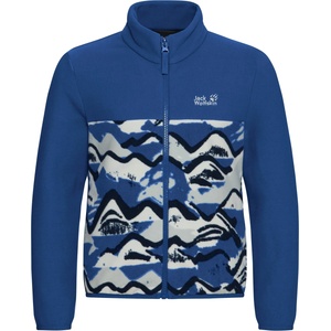 Jack Wolfskin Детско поларено яке Jack Wolfskin Kid's Paw Era 100 Print Fullzip Fleece jacket - Mountain Paw Blue Orchid - размер 116 (EU) (703-6909-0112)