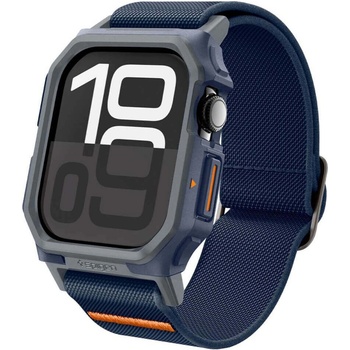 Spigen Удароустойчив TPU кейс с вградена каишка за Apple Watch 10 46мм (2024) (тъмносин) - Spigen Lite Fit Pro (ACS08925)