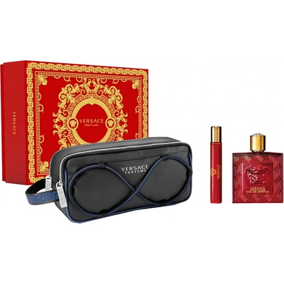 Versace Eros Flame EDP 100 ml + EDP 10 ml + kozmetická taška darčeková sada