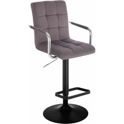 LuxuryForm Design Verona Velur na čiernom tanieri tmavo šedá