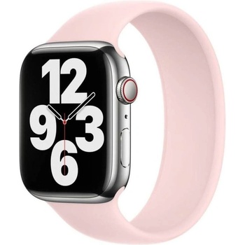 Apple Оригинална силиконова каишка за Apple Watch 44мм, 45мм, 46мм, Ultra, Ultra 2, Ultra 3 49 - Apple Chalk Pink Solo Loop Band Size 12 (разопакован) (ML163ZM/A)