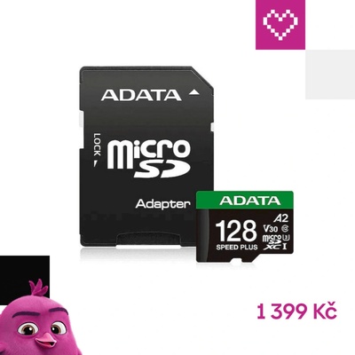 Adata MicroSDXC 128GB Speed Plus UD128GUI3V30A2SP-RA1