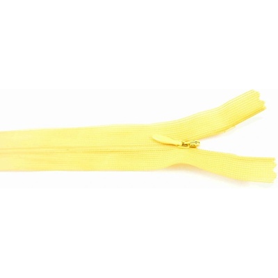 Nedeliteľný skrytý zips (3mm) rôzne farby - dĺžka 18 cm - 60 cm 55 cm Tmavo Žltá