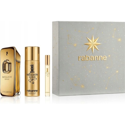 Rabanne Million Gold EDP Intense 100 ml + EDT mini 1 Milion 10 ml + deospray 150 ml man