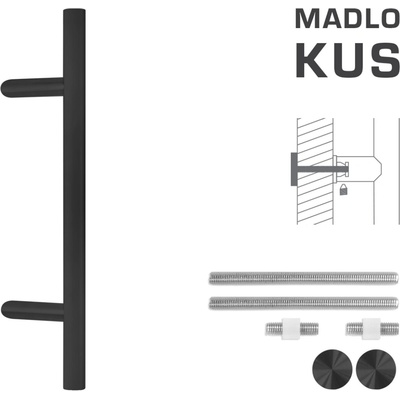 Vyosené madlo na dvere FT - MADLO kód K10 Ø 30 mm UN ks CIM - čierna matná (FNO) | MP-KOVANIA.sk