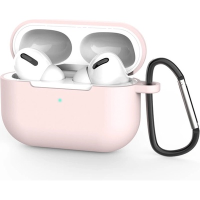 Techsuit Силиконов калъф с карабинер за Apple Airpods Pro 3 - Techsuit Silicone Case (розов) (KF2356305)