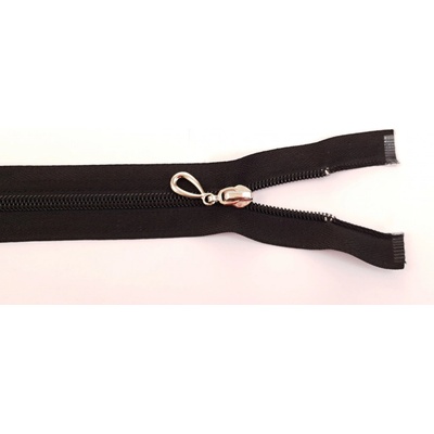 Tkaczik Umělý - spirálový zip rozdělávací Černý Velikost: 55cm