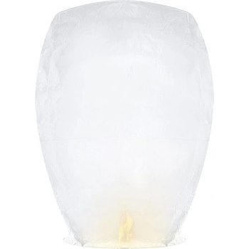 PartyDeco Lietajúci lampión biely 37 x 53 x 95cm