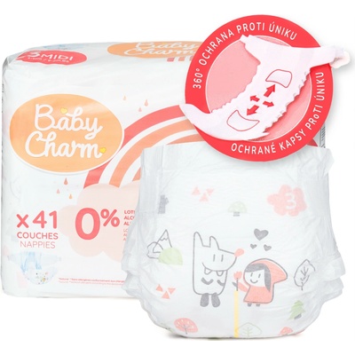 Baby Charm Super Dry Flex 3 Midi 4-9 kg 41 ks – Zboží Dáma
