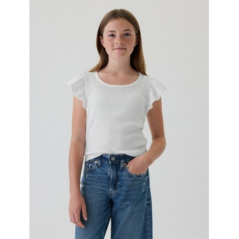 GAP Бебешка тениска с ребра GAP GAP | Byal | Момичешки | 104/110