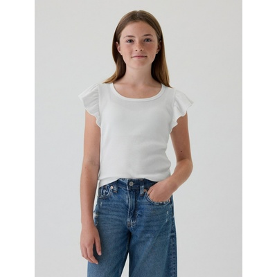 GAP Бебешка тениска с ребра GAP GAP | Byal | Момичешки | 104/110