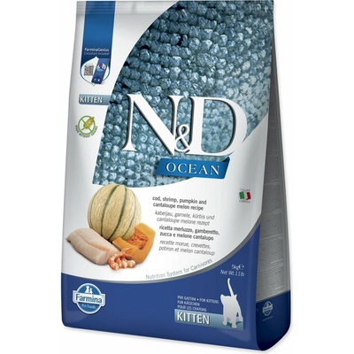 N&D cat OCEAN PUMPKIN kitten cod shrimp & cantaloupe melon 5 kg