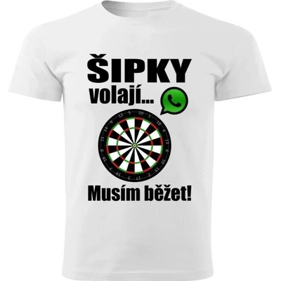 dětské tričko Šipky volají musím běžet bílé