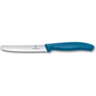 Victorinox 6.7832.C1 nôž na paradajky a salámu, 11 cm, zúbkovaná oblá čepeľ, modrý
