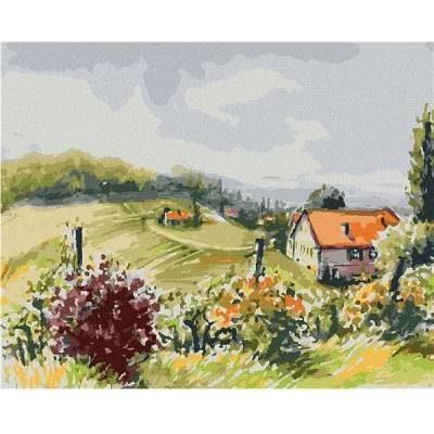 zuty Malování Podle Čísel Krajina S Vinicemi 80 x 100 Cm Plátno Rám