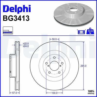 Brzdový kotúč (cena za 1ks) DELPHI BG3413