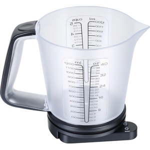 Kinghoff Кухненска везна с мерителна кана Kinghoff - KH-1829, 5 kg, черна (9999KH1829) Кухненски везни