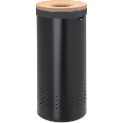 Brabantia Кош за пране Brabantia стоманен с корков капак 35 л черен (120008)