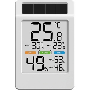 RainPoint Слънчев термохигрометър baldrtherm b0590th-v6 с голям екран (b0590th-v6)