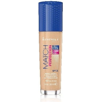 Rimmel Match Perfection Foundation SPF20 Make-up 102 Light Nude 30 ml