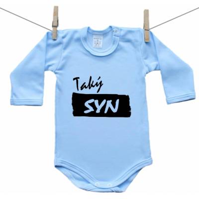 Boodyy Modré body s dlhým rukávom Taký syn