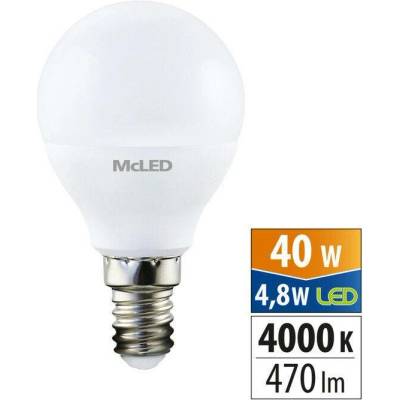 McLED LED žárovka E14 4,8W 40W neutrální bílá 4000K