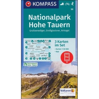 Kompass 50 NP Hohe Tauern Vysoké Taury 1:50 000 turistická mapa