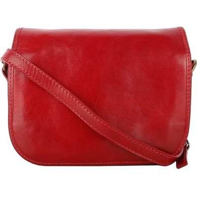 Talianske dámska kožená kabelka crossbody Diana červená