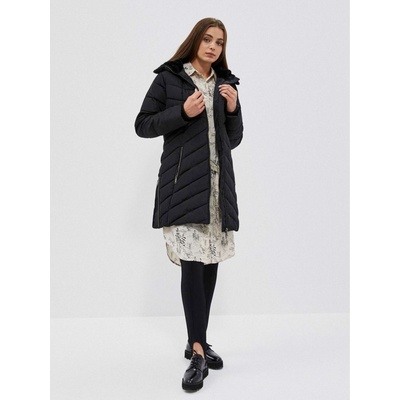 Moodo Черно дамско палто с качулка Moodo Moodo | Cheren | ЖЕНИ | XS