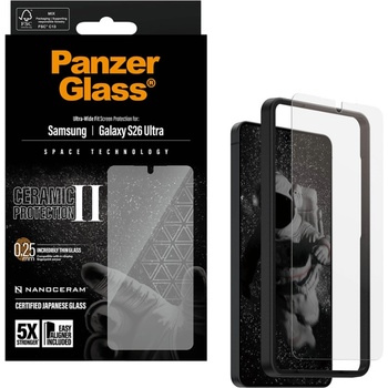 Image 1 of Panzer Стъклен протектор PanzerGlass за Samsung Galaxy S26 Ultra, Ceramic, Ultra-Wide Fit w. EasyAligner