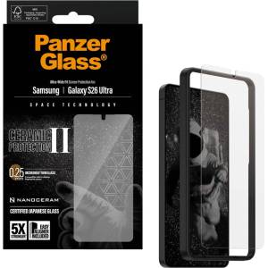 Panzer Стъклен протектор PanzerGlass за Samsung Galaxy S26 Ultra, Ceramic, Ultra-Wide Fit w. EasyAligner
