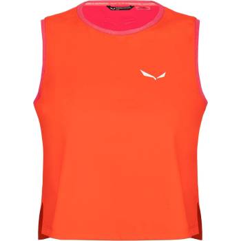 Salewa Women's Dry Hybrid Tank Vest - Red Orange
