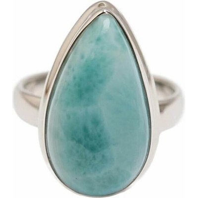 Nefertitis Larimar prsten stříbro R4178